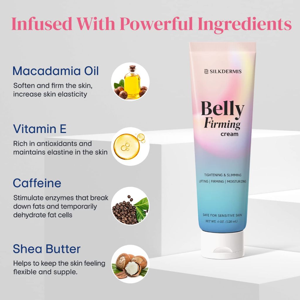 SILKDERMIS B Flat Belly Firming Cream - 4oz.