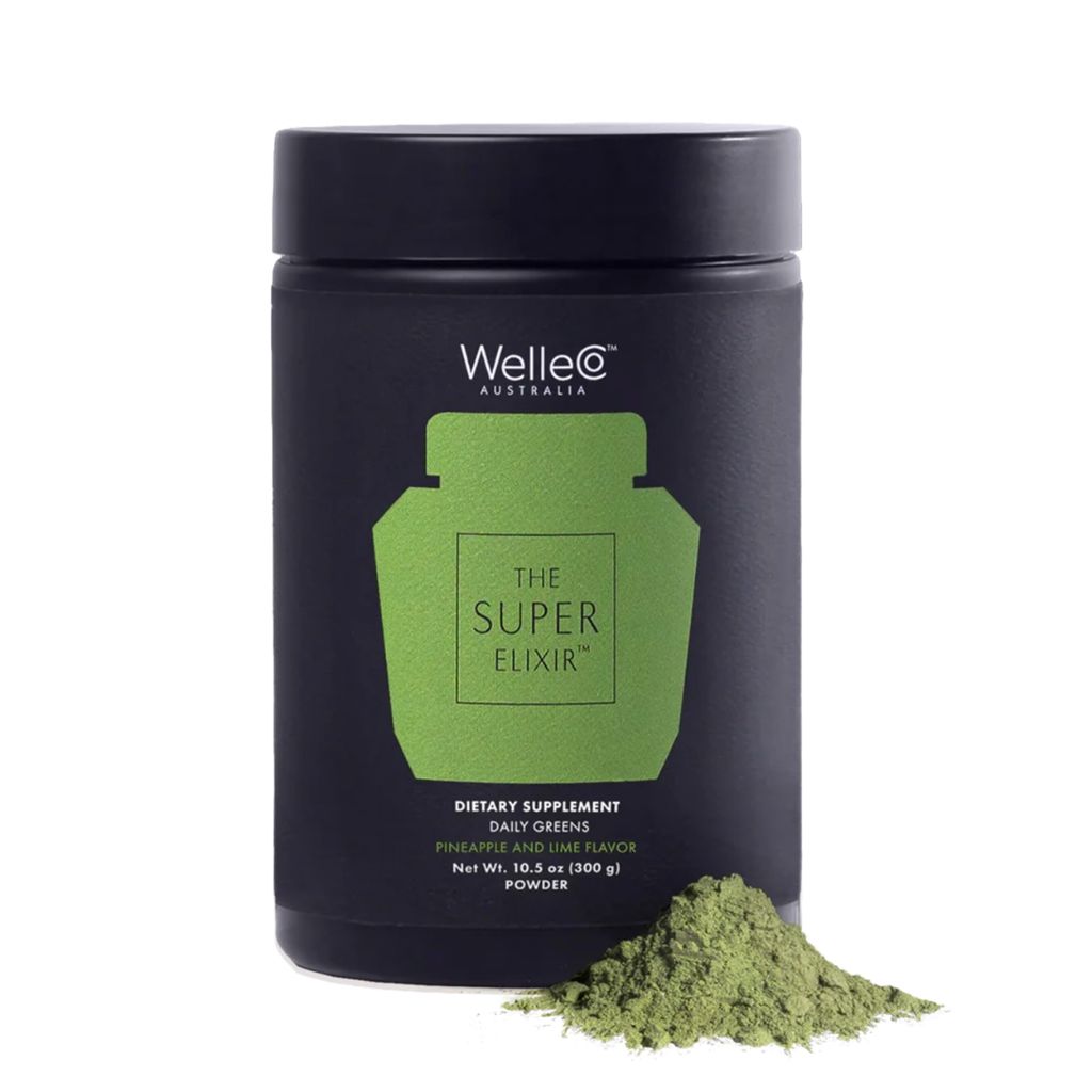 WelleCo The Super Elixir Daily Greens Powder,  (Jar, Pineapple & Lime Jar)
