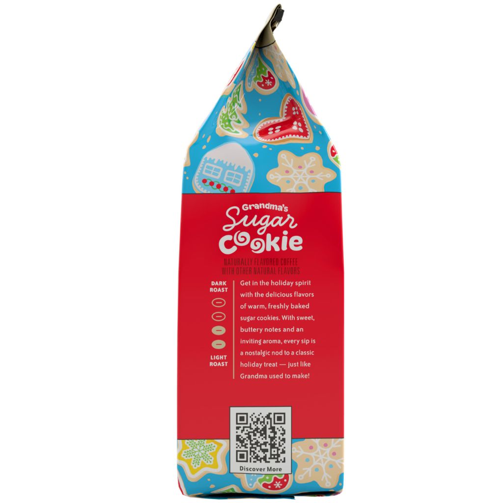 Community Coffee Grandma's Sugar Cookie Ground Coffee, Limited Edition Holiday Flavor,  11 Ounce (Pack of 1)