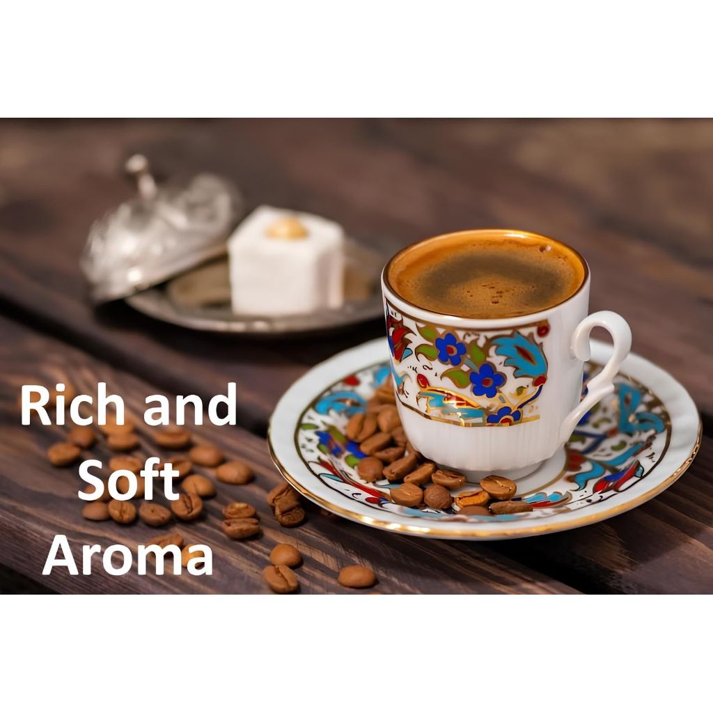 Turkish Coffee, Original Arabica Beans, Roasted and Ground, Rich and soft Aroma, since 1955 (3.5 OZ / 100 Gr)