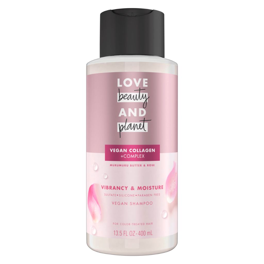 Love Beauty and Planet Vegan Collagen Moisture Shampoo, Murumuru Butter & Rose | 13.5oz,