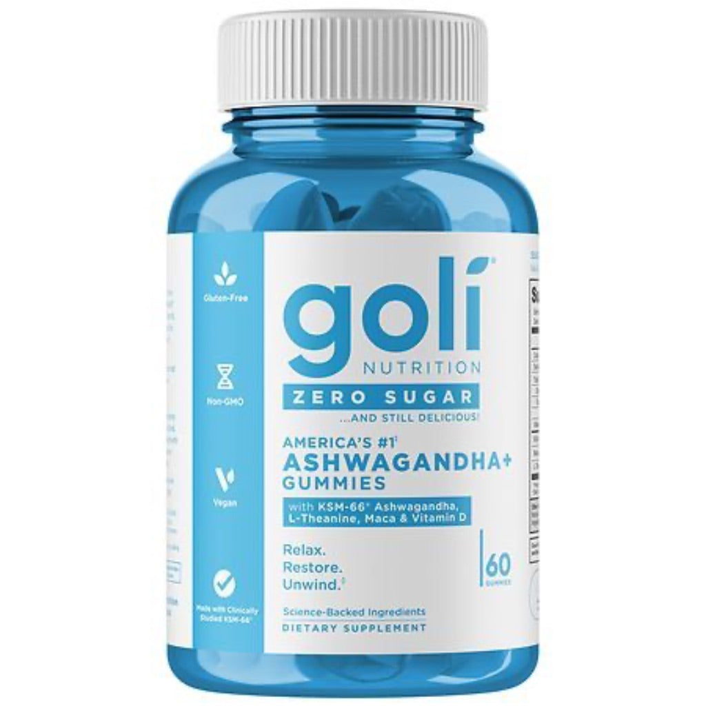 Goli Nutrition Ashwagandha Zero Sugar Vegan Gummies  60 Count