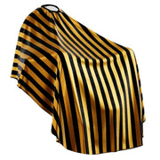 Professional Barber Cape - Hair Cutting Cape with Adjustable Neck Closure, - Gold Stripe