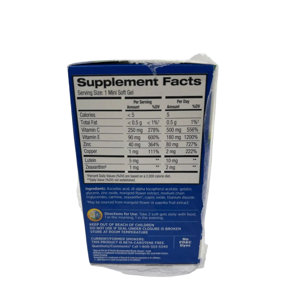 Bausch + Lomb PreserVision AREDS 2 Vitamin & Mineral Soft Gels, 120ct, Ex. 6/26