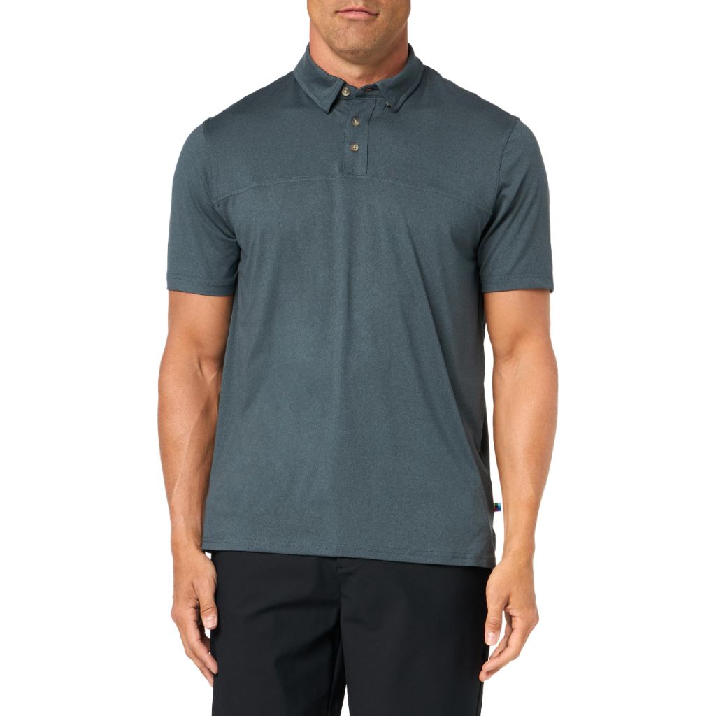SZ L, UB TECH- Short Sleeve Tech Sanded Jersey Polo | Olympus Green