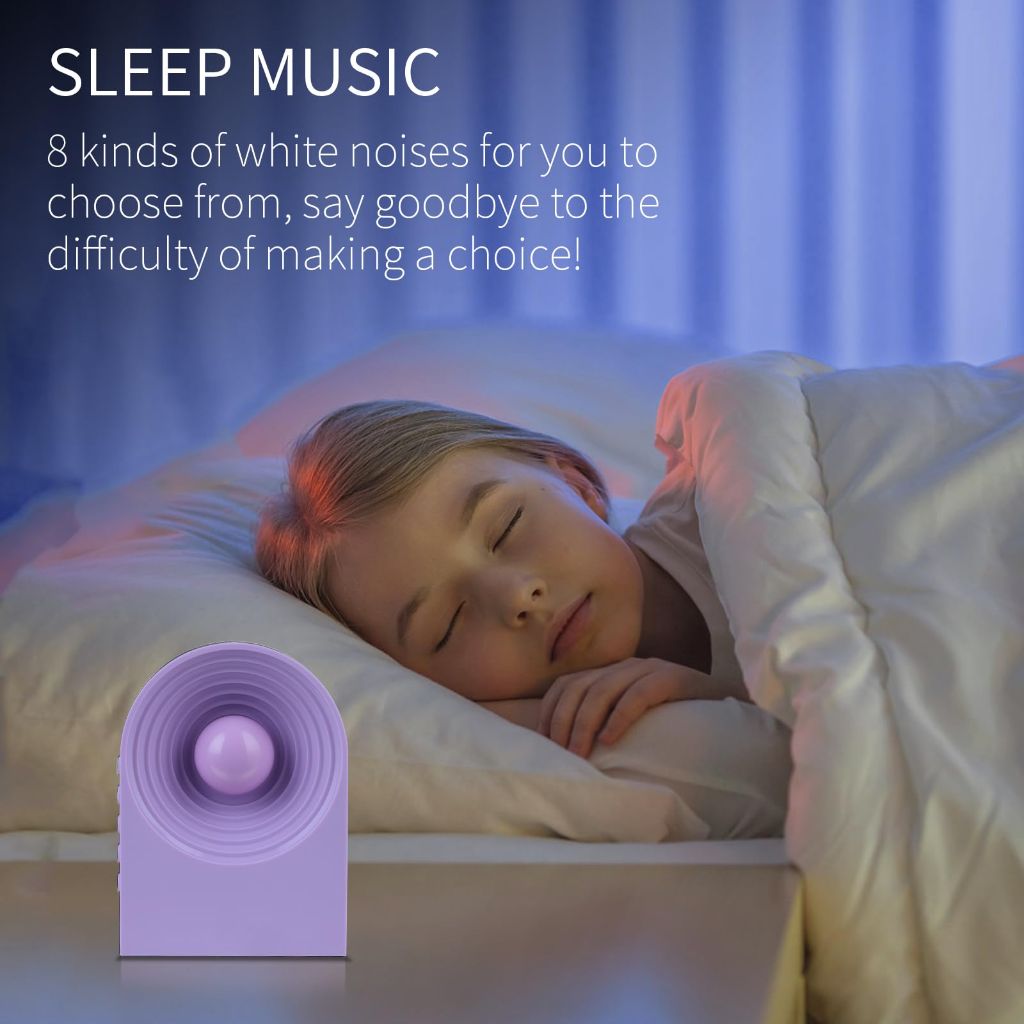 GLAMIGHT Night Light for Kids, Rechargeable Night Light for Bedroom, Portable Speaker Bluetooth, Small Bluetooth Speaker for Desk, RGB Lights, 4 Light Colors,One Phone for Two Speakers,1200mha,Pueple