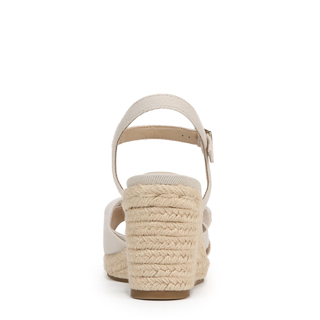 LifeStride Womens Tahlia Espadrille Wedge Sandal Bone 10 W