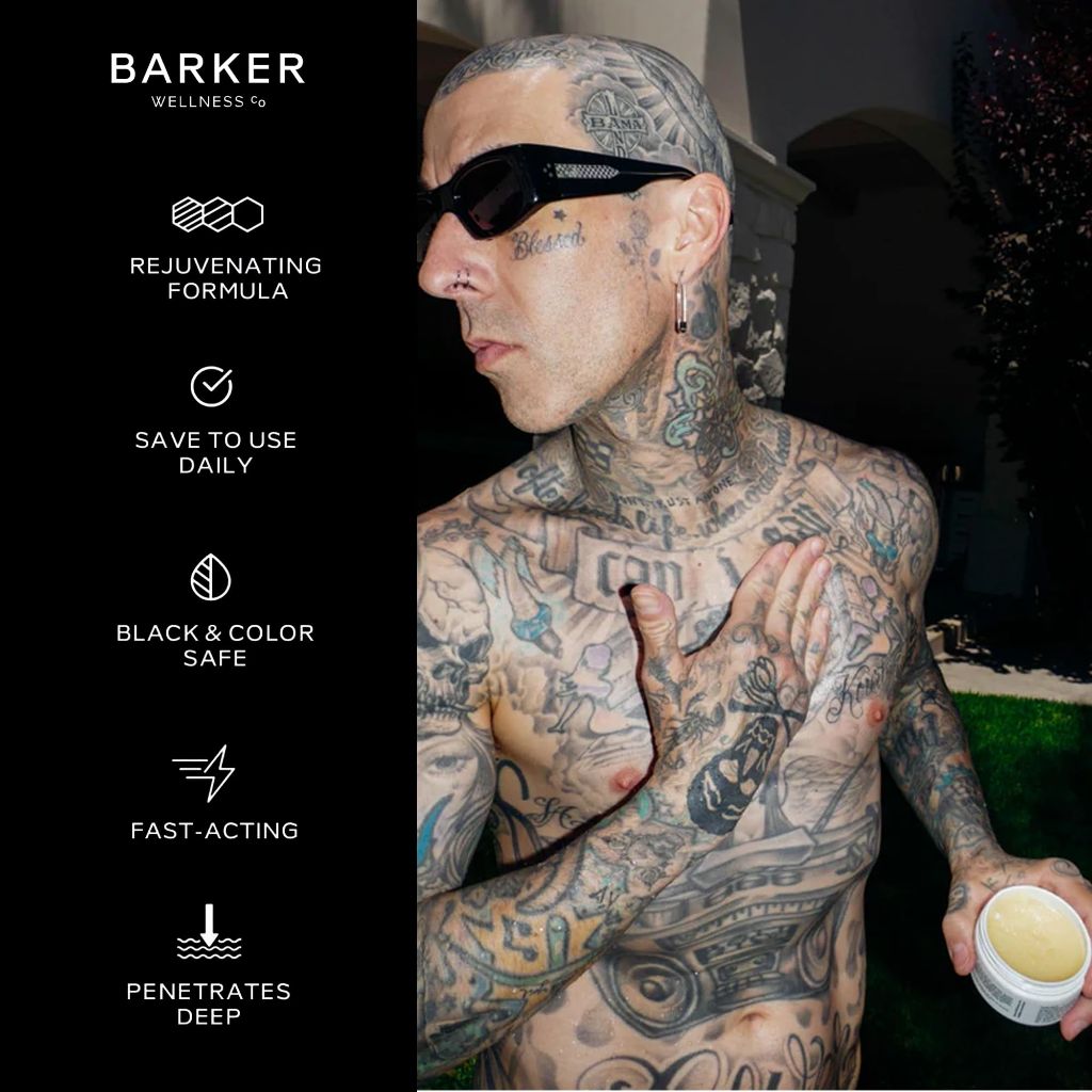 Barker Wellness Tattoo Balm - Non-Greasy, Petroleum-Free, 4 oz