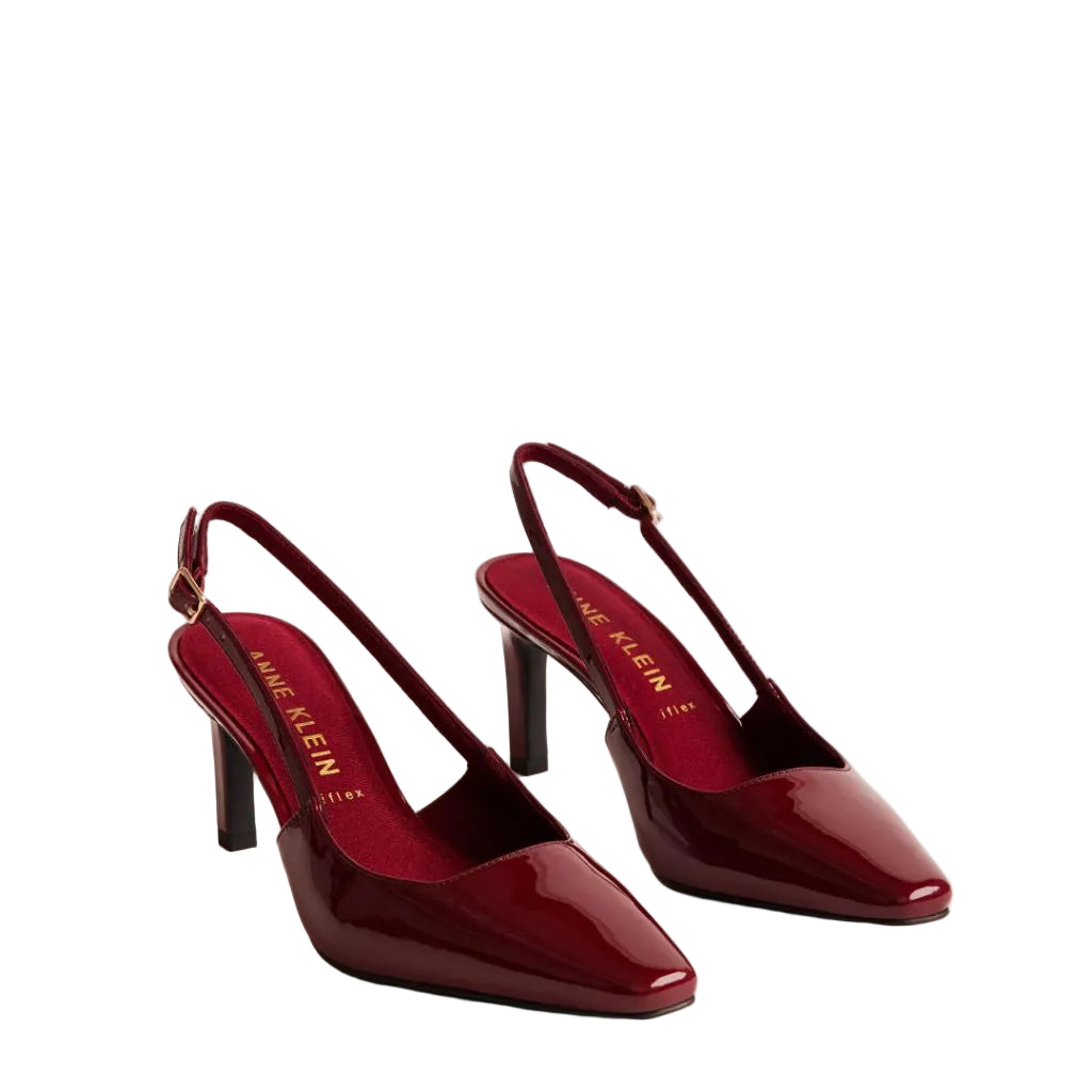 Anne Klein Women's Slingback Kitten Heel Rosel, Burgandy - size 9