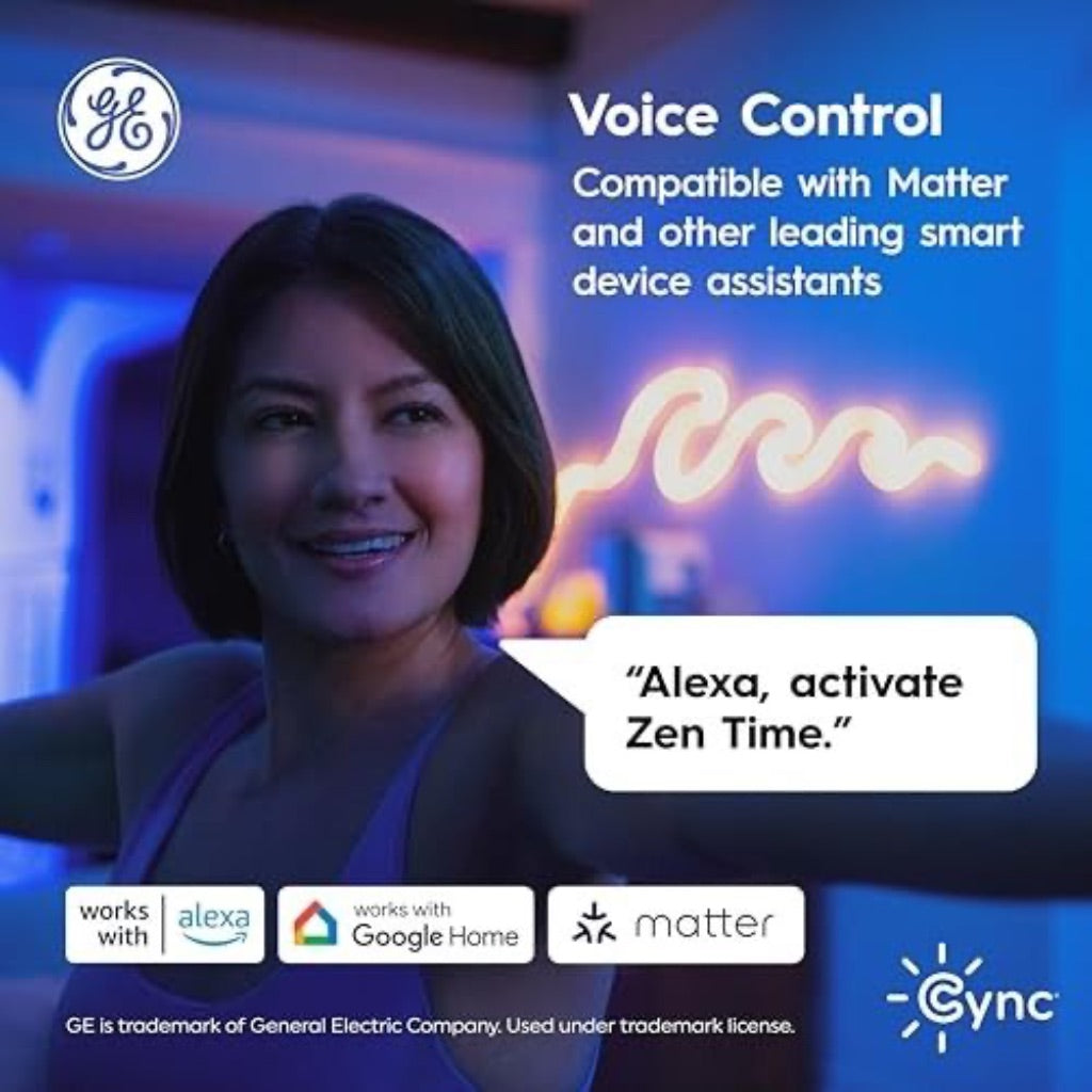 GE Cync Smart Color-Changing LED Indoor Light Bulbs, Compatible with Alexa, Google Home (3 Pack)