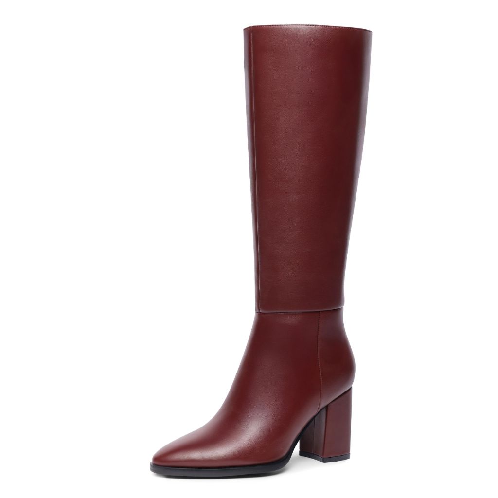SZ 10, TopWalks Women's Knee High Boots | Burgundy