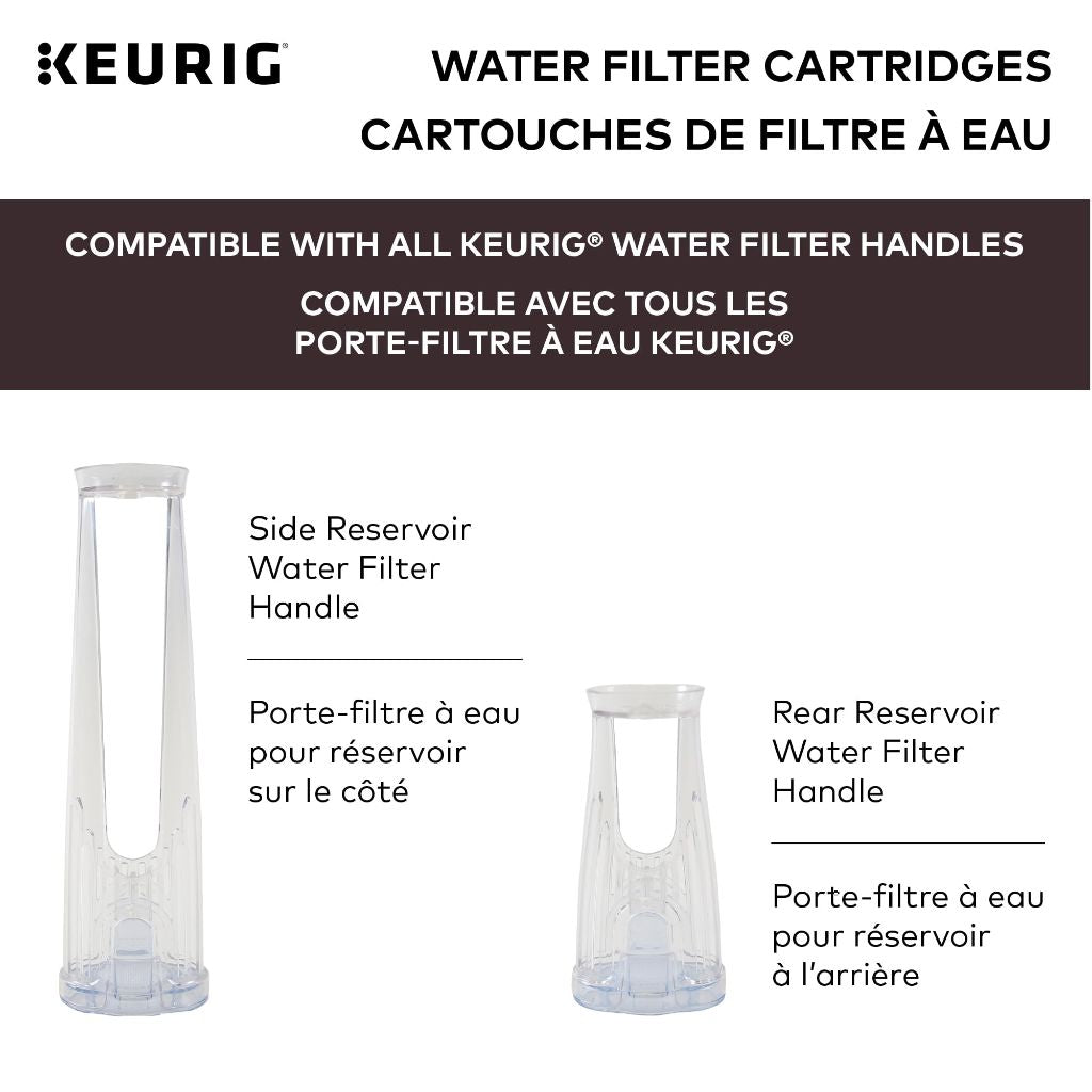 Keurig Water Filter Refill Cartridges, Compatible with 2.0 K-Cup Pod Coffee Makers - 2ct