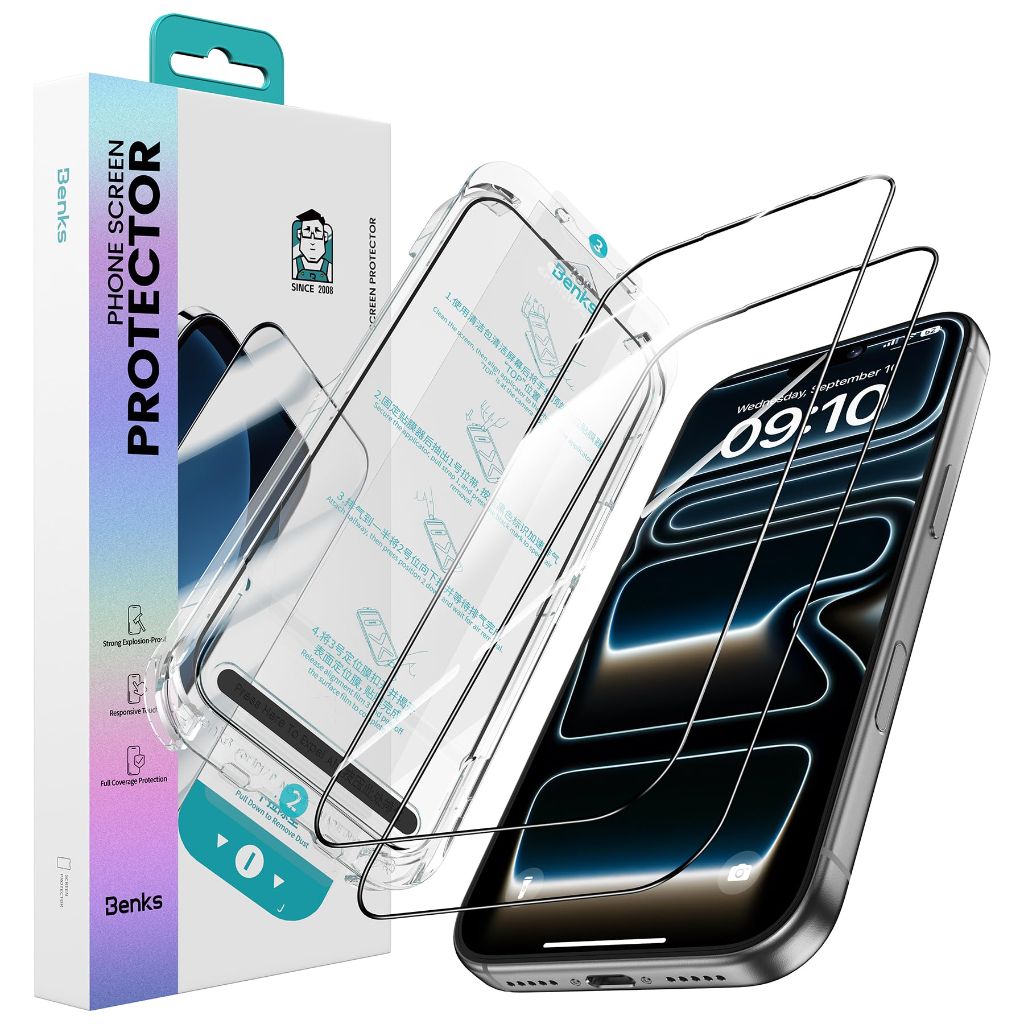 BENKS Pro Max Screen Protector for iPhone 17, 6.9'', [2 Pack]