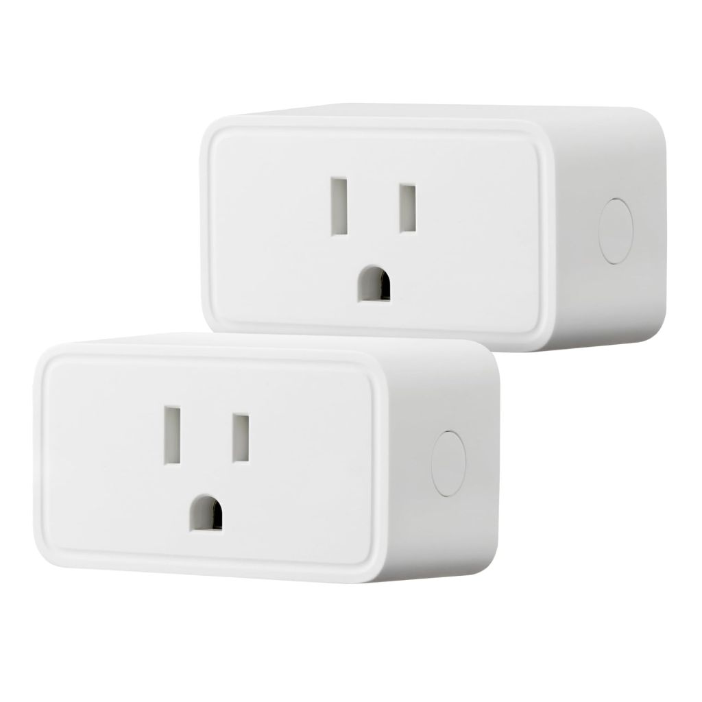 Amazon Basics Smart Plug  2.4 GHz Wi-Fi, No Hub Required, 2-Pack, White