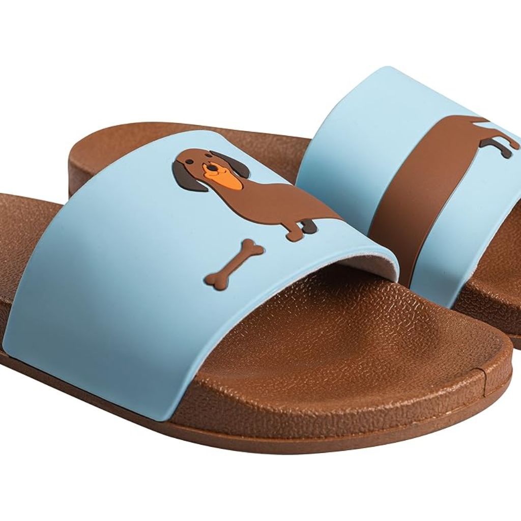 Dedoles Non-Slip Slide Sandals - Long Dachshund, Men's 9.5 / Women's 13