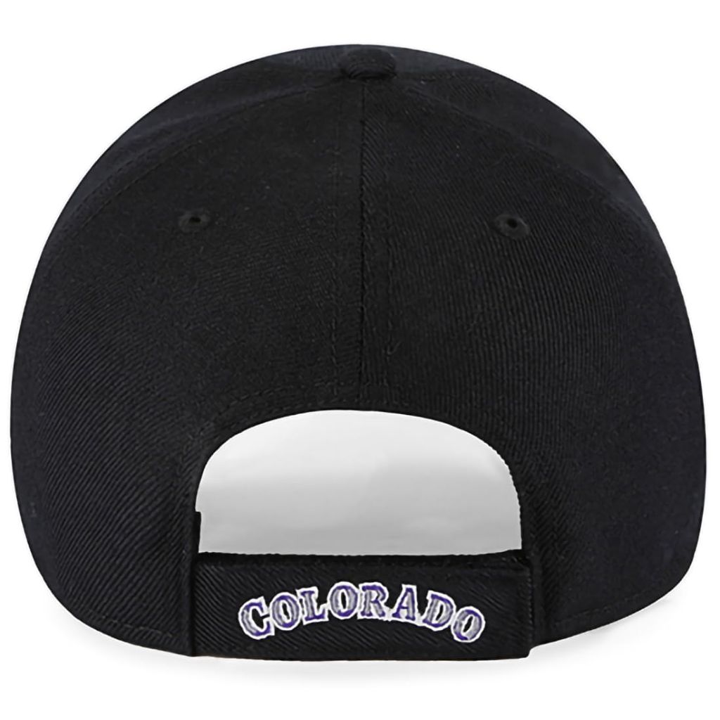 47 Brand MLB Baseball Cap, Adult One Size Fits All (Colorado Rockies, Black)