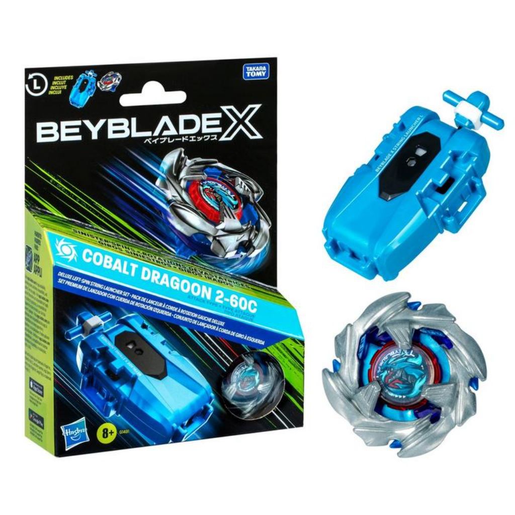 Beyblade X Cobalt Dragoon 2-60C Launcher Set