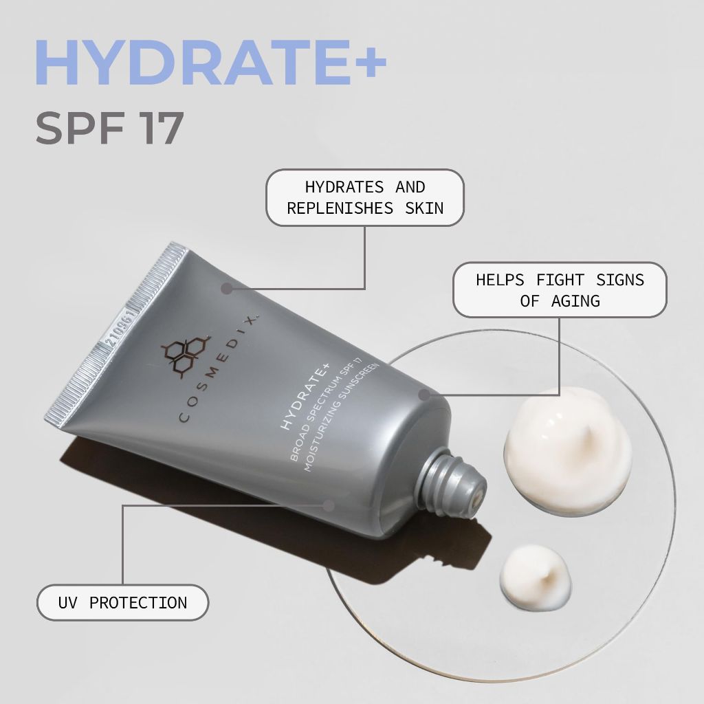 COSMEDIX Hydrate Plus Sunscreen SPF 17 Moisturizing Face & Body Sunblock 60g