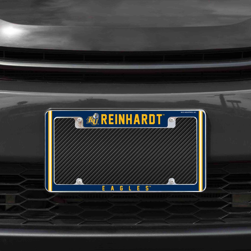 Rico Industries NCAA Reinhardt Eagles 12" x 6" Chrome All Over Automotive License Plate Frame for Car/Truck/SUV