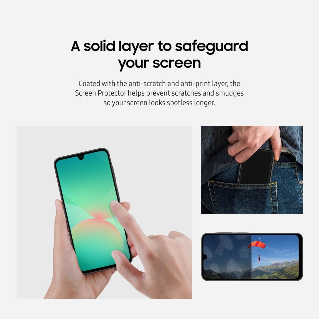 SAMSUNG Galaxy A26 5G Screen Protector, Anti-Scratch Finish, Durable Design, Transparency, EF-UA266CTEGUS