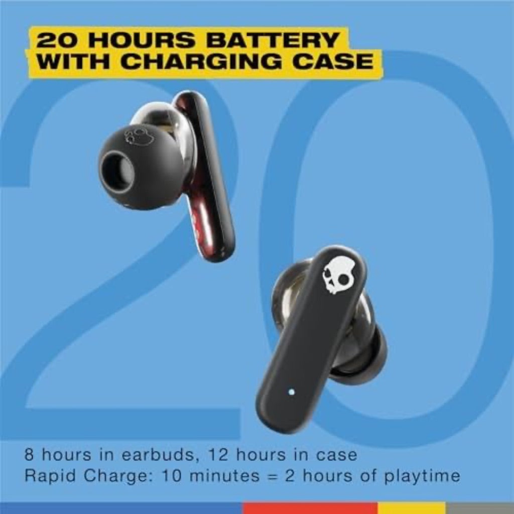 Skullcandy Smokin' Buds In-Ear Sound Isolating True Wireless Earbuds - Midnight Smoke