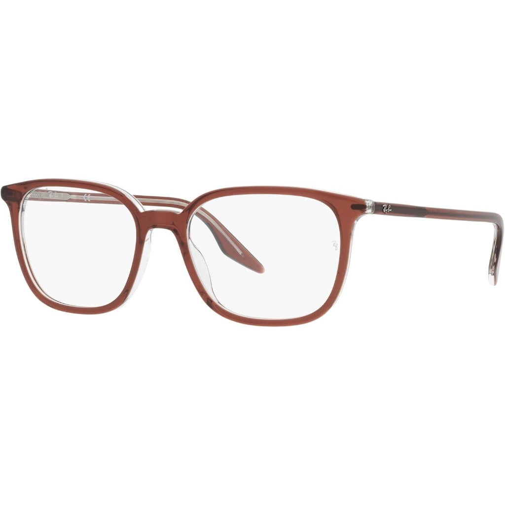 Ray-Ban Rx5406 Square Prescription Eyewear Frames, 54mm - Brown on Transparent Demo Lens