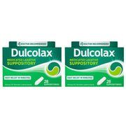 Dulcolax Stimulant Laxative Medicated Suppositories, 10 mg, 28 Count, 2 pk