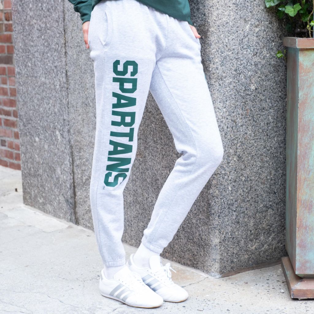 Ultra Game NCAA Official Women's Jogger Pants Active Logo Fleece Sweatpants, Florida State University, Heather Gray, X-Large