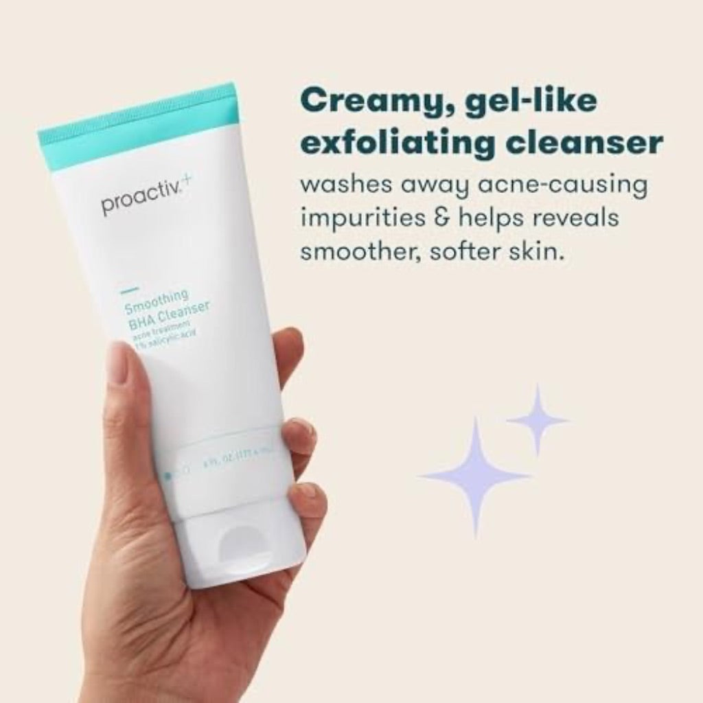 Proactiv+ Smooth BHA Cleanser, 6 Oz - Unscented Acne Treatment for All Skin Types, Salicylic Acid Cleanser