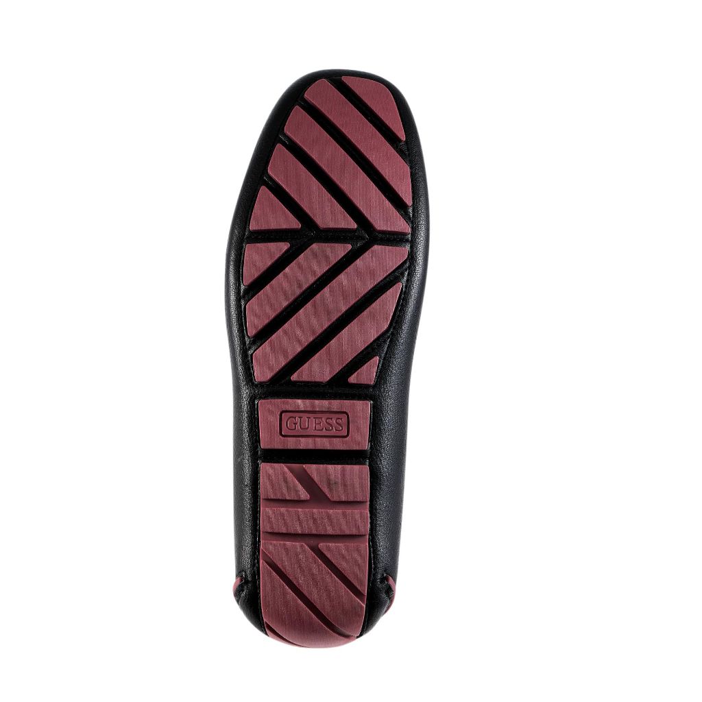 Guess Men's Almer Loafer, Black/Burgundy 002, 12