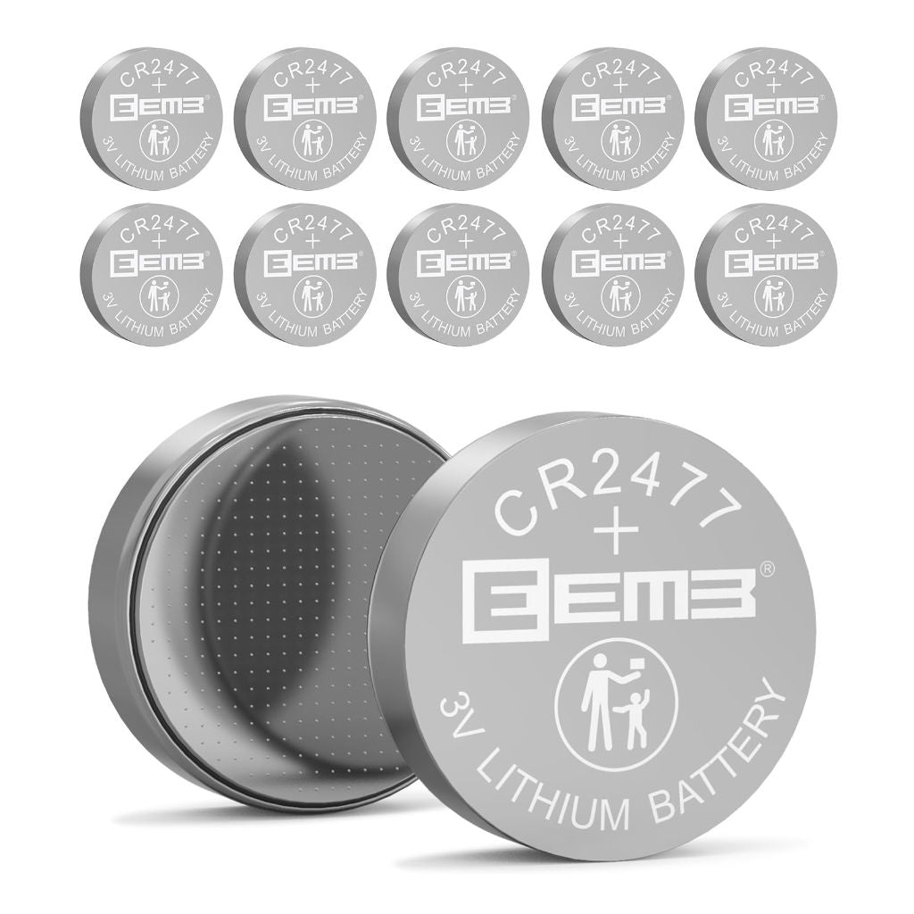 EEMB 10 Pack CR2477 Battery 3V Lithium Battery Button Coin Cell Batteries
