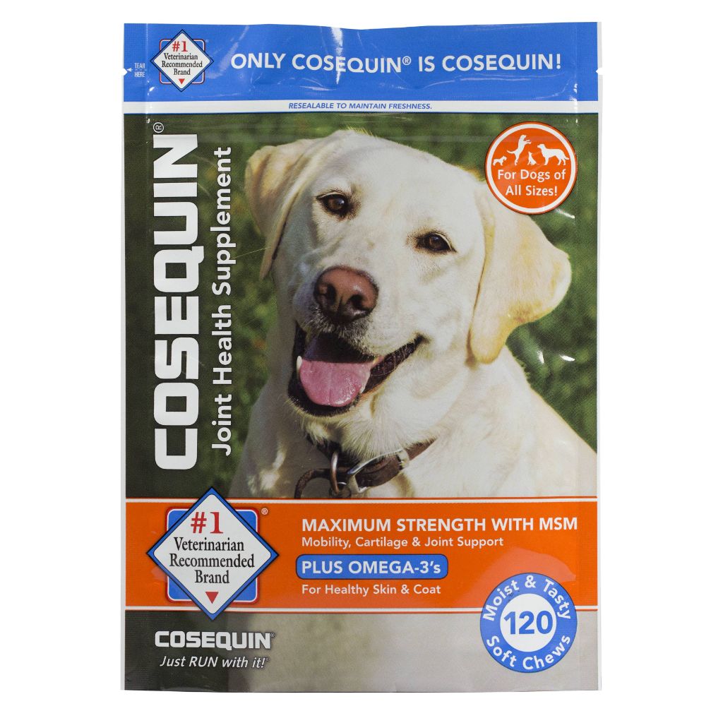Nutramax Laboratories Cosequin Soft Chews with MSM and Omega-3s for Dogs - 120ct