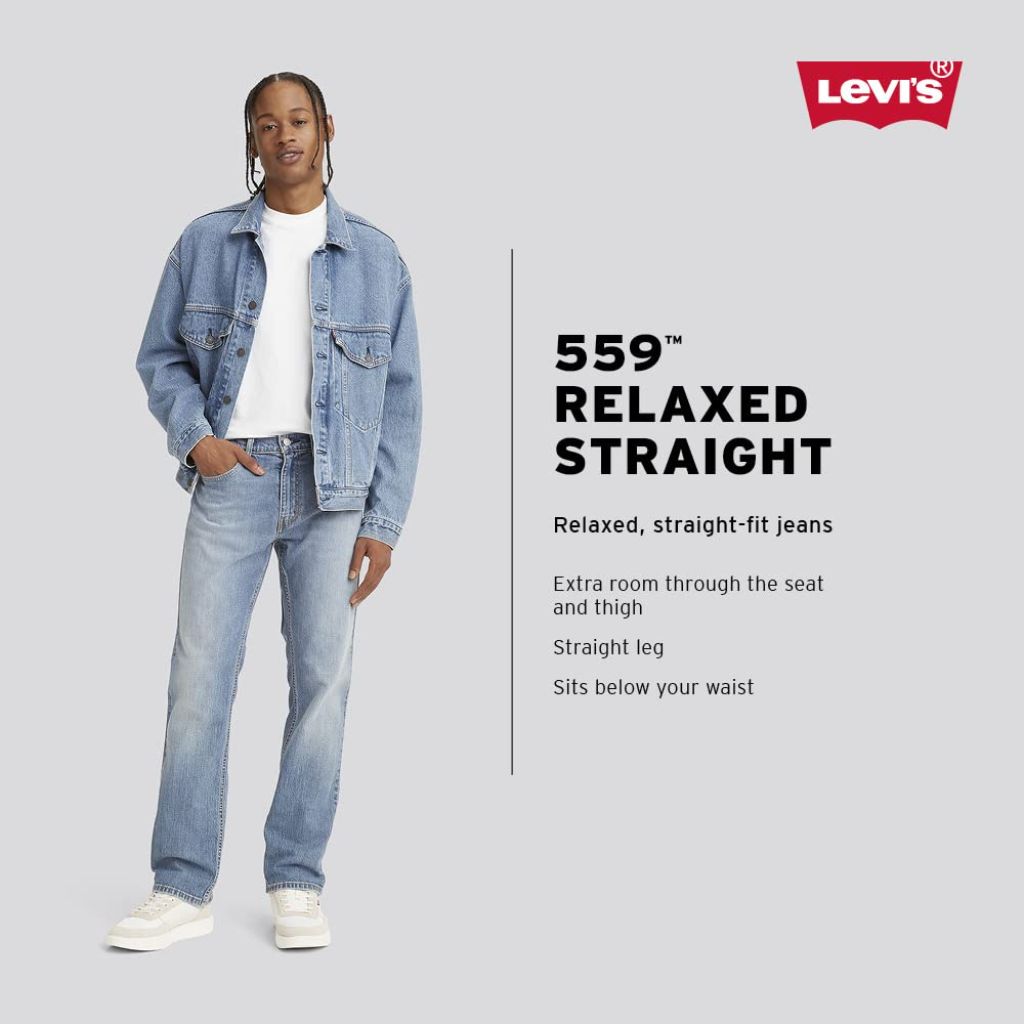 Levi's Men's 559 Relaxed Straight Jeans - Nail Loop Knot, 34W x 30L