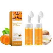 MULPG 2-Pack Turmeric Foaming Face Wash with Brush (3.38 Fl Oz Each)