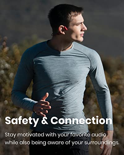 SHOKZ OpenRun/AfterShokz Aeropex Open Ear Bluetooth Bone Conduction Headphones - Red