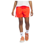 Adidas Women's Select Basketball Shorts, Solar Red/Cloud White, X-Small