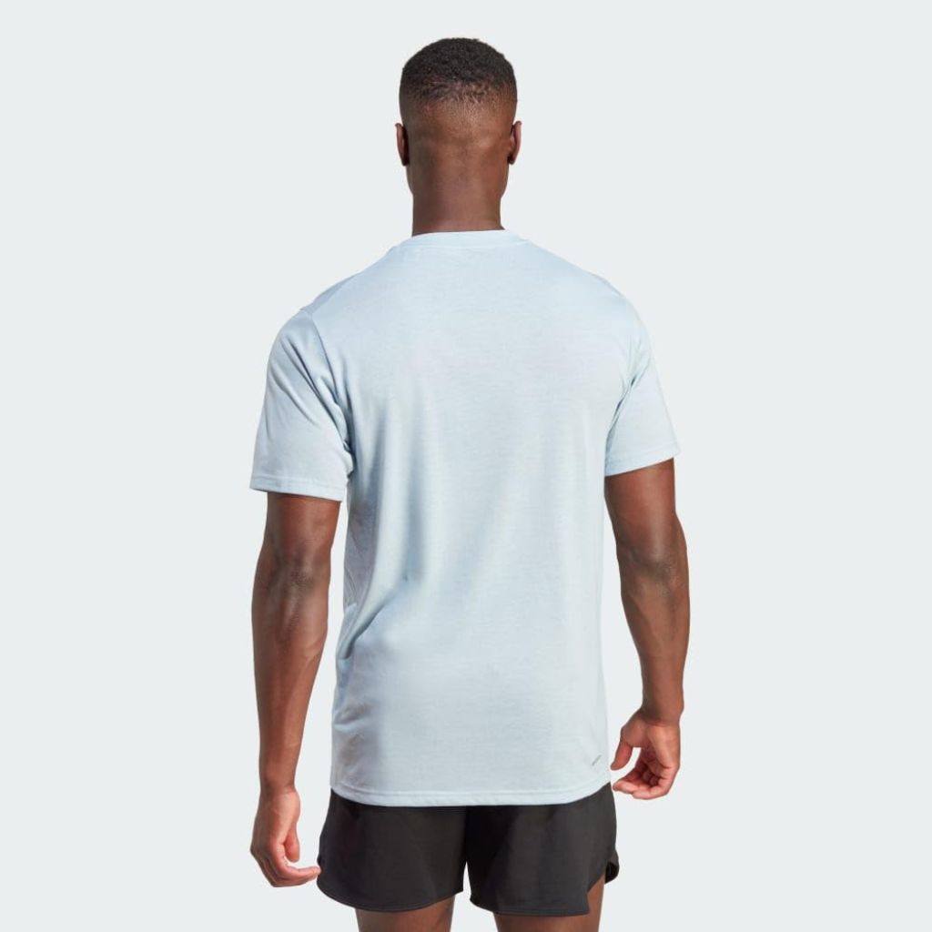 Adidas Men's Essentials Logo Training T-Shirt, Wonder Blue/Black, Small