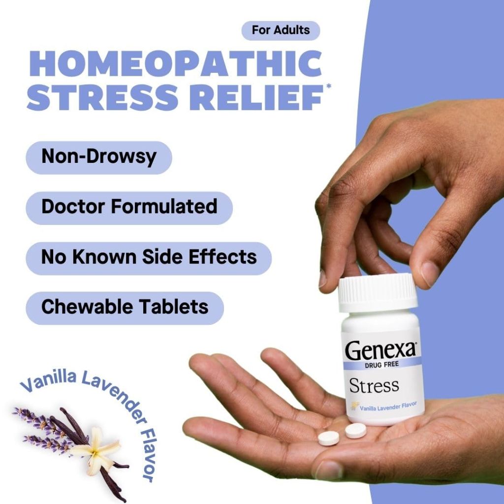 Genexa Drug-Free Stress Relief - Vanilla Lavender, 60 Tablets