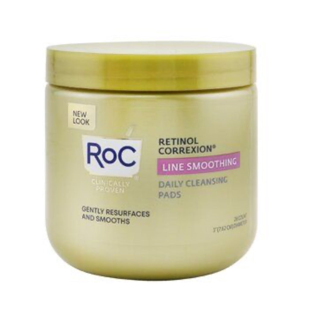 RoC Resurfacing Disks  Hypoallergenic Exfoliating Makeup Remover Pads Oil-Free Daily Cleanser  28 Ct