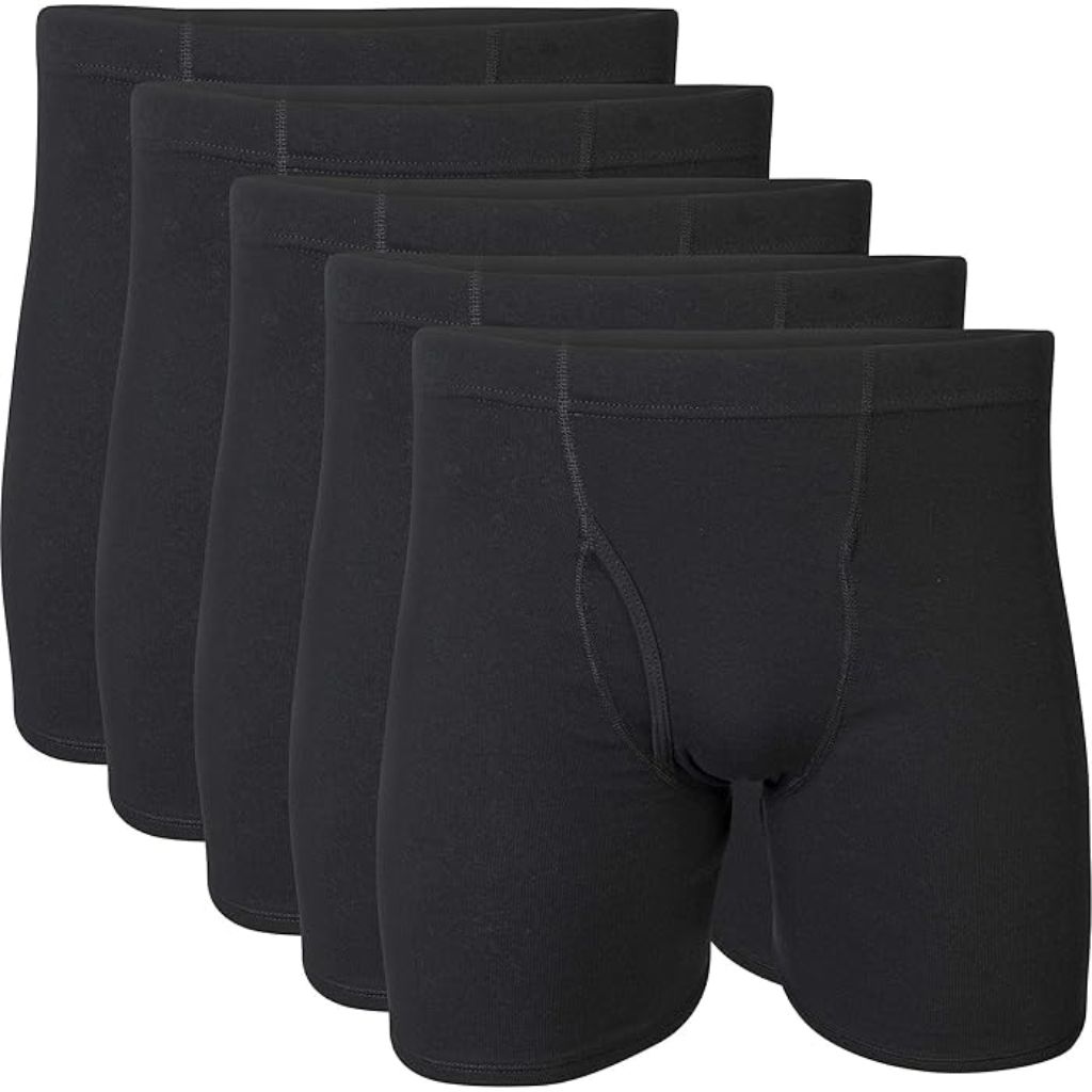 Gildan Men's Boxer Brief - Black, Size XL (5 Pairs)