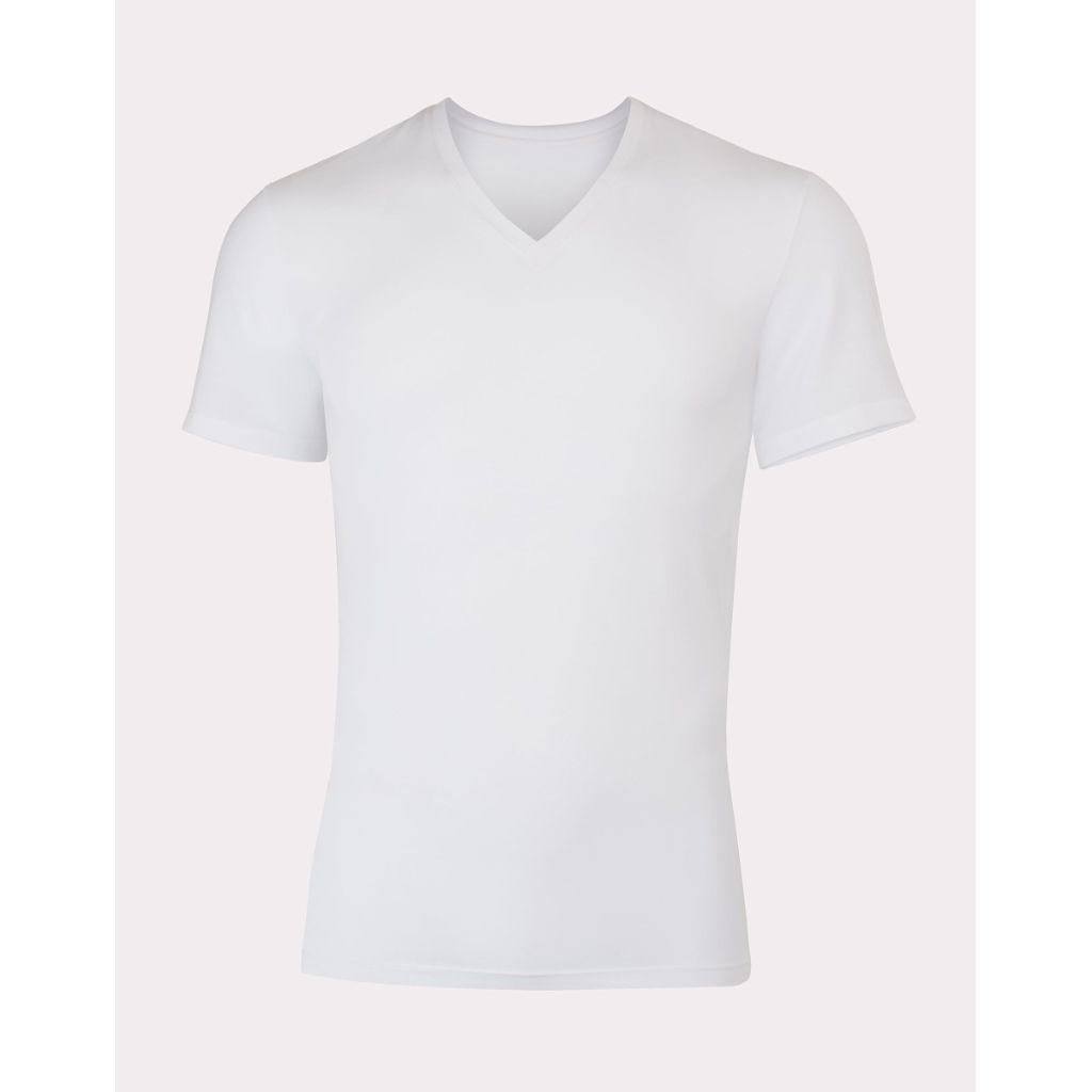 Hanes Perfect Flex Men's Tee, White V-Neck Undershirt, 1-Pack M