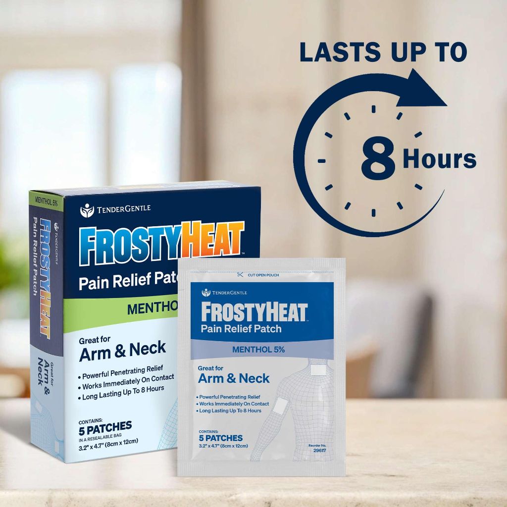 GeriGentle Frosty Heat 5% Menthol Pain Relief Patches for Arm and Neck - 5ct.