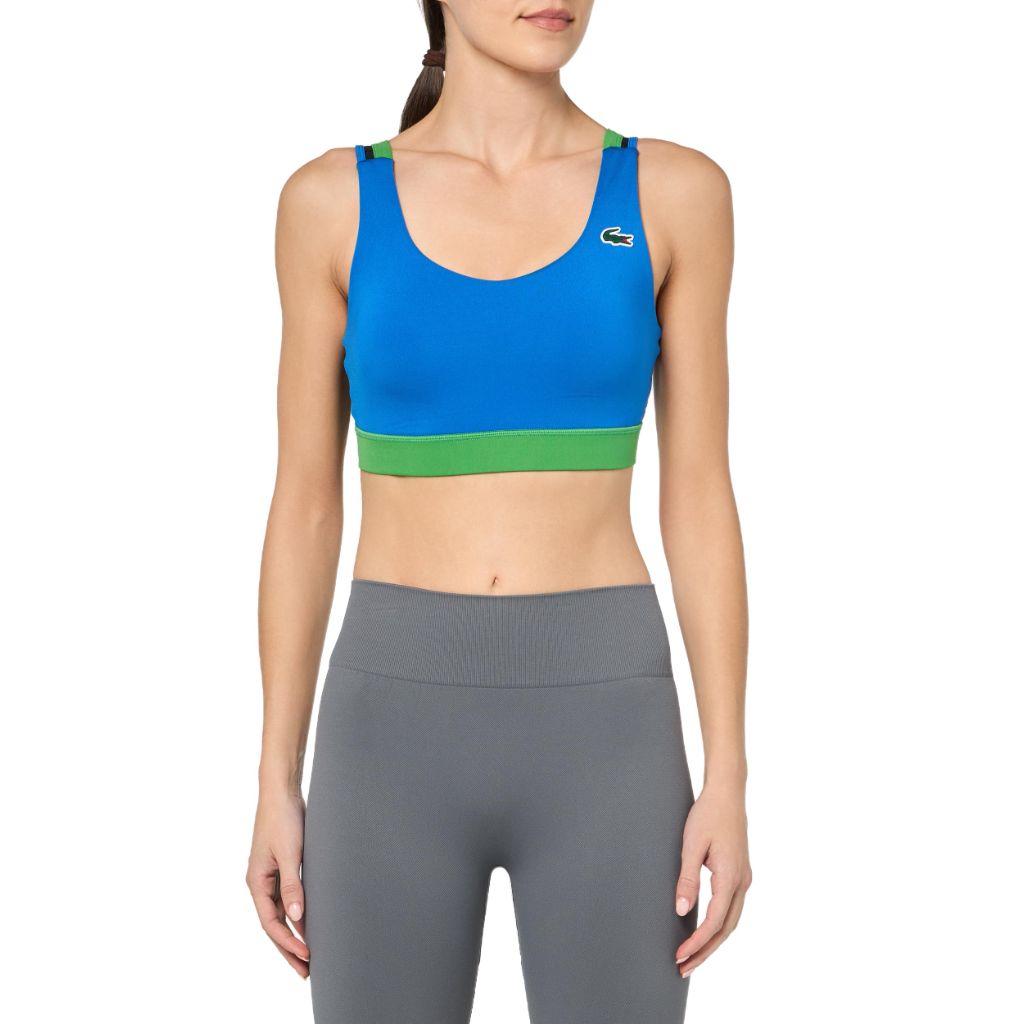 Lacoste Womens Active Sports Bra, Kingdom/Black, X-Small