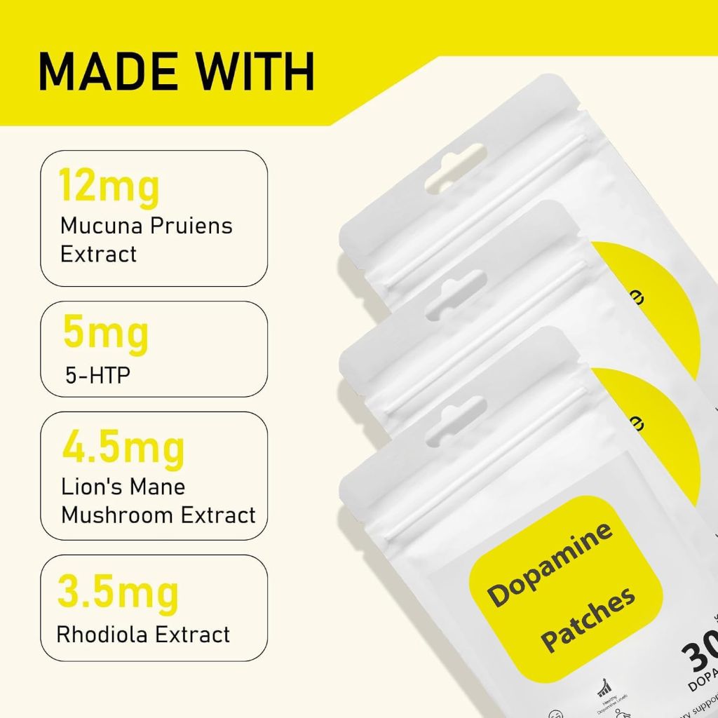 Firmora Dopamine Patches-Used for Enhancing Concentration and maintaining Emotional Stability on a Daily Basis (30 Pack)