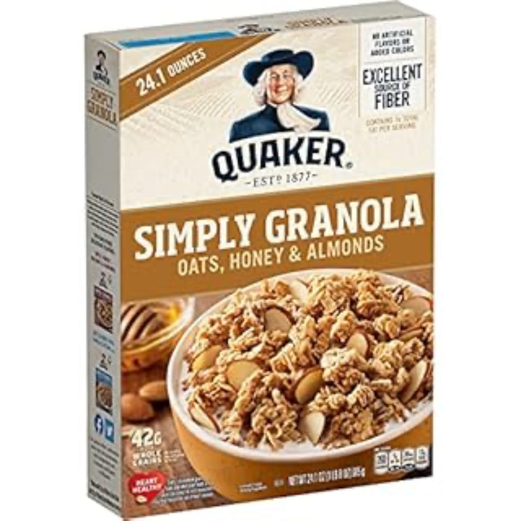Quaker Simply Granola  Oats  Honey & Almonds Cereal  Ready-to-Eat  24.1 oz Box