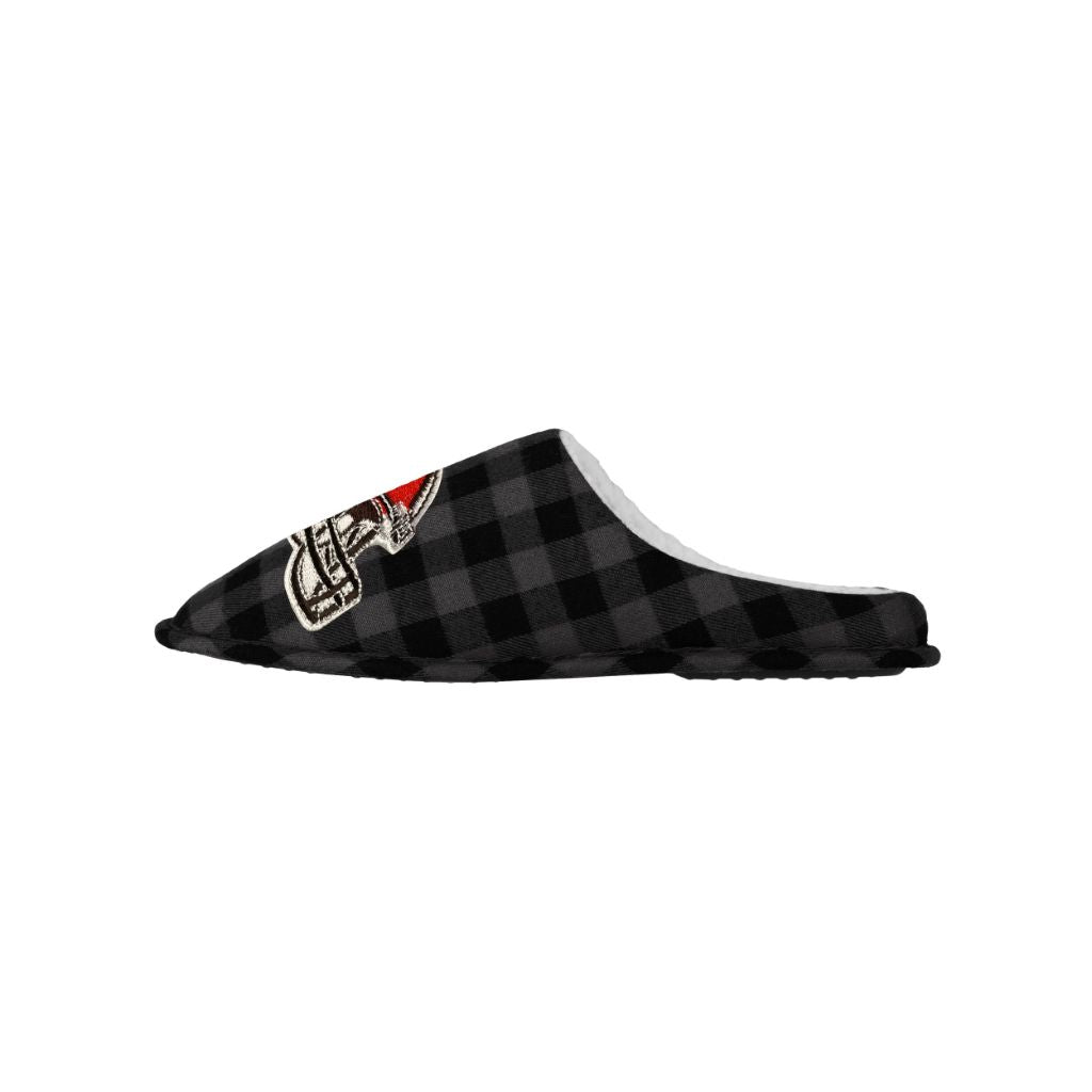 SZ L, FOCO Cleveland Browns Sherpa Lined Buffalo Check Memory Foam Slipper