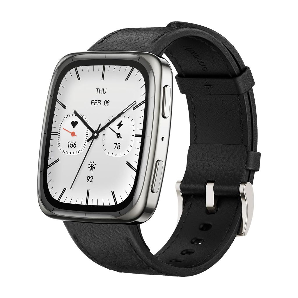 Active 2 (Square) Smart Watch with Sapphire Glass – Black Leather