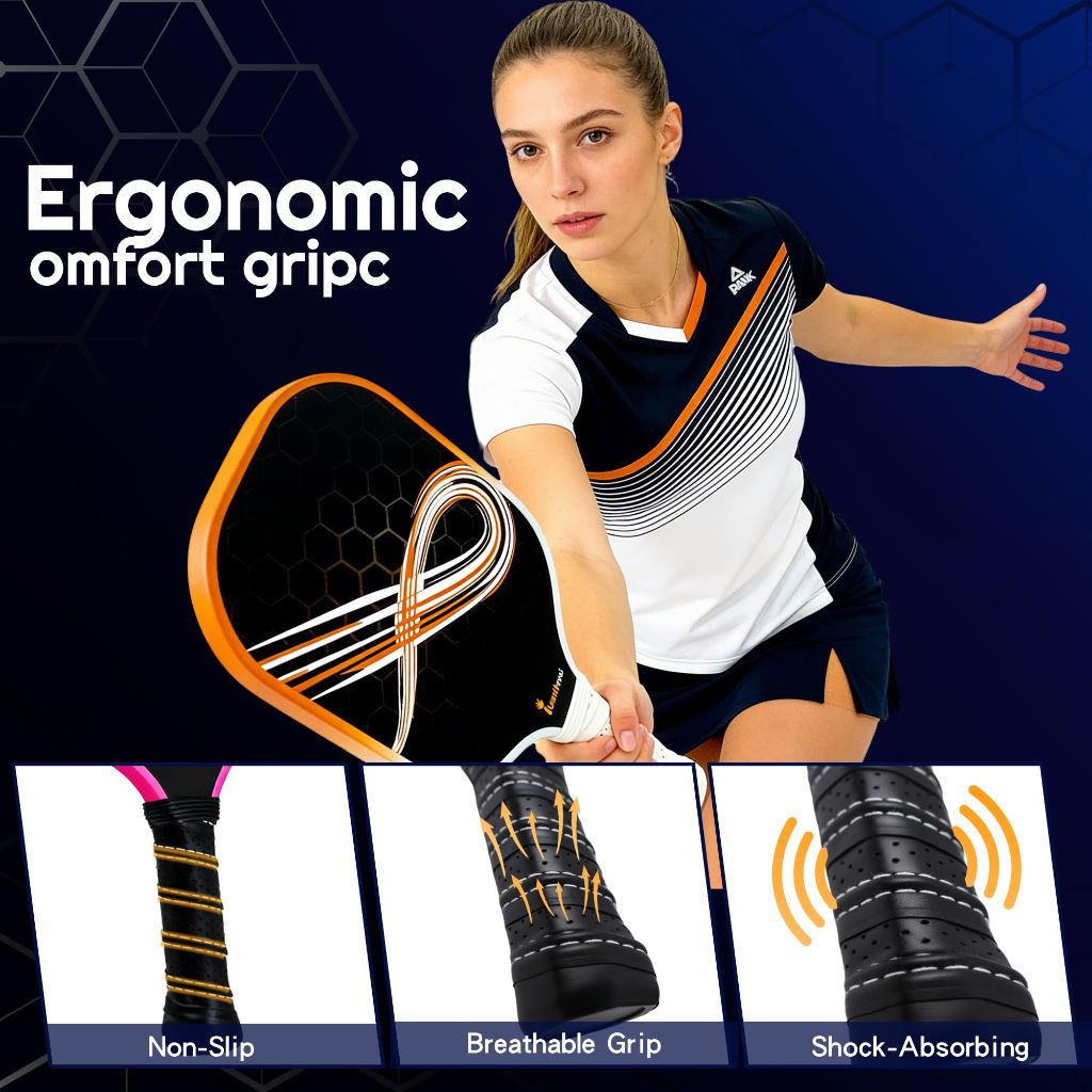 Iumulinrui Pickleball Paddles Set of 2 Carbon Fiber4 muti color