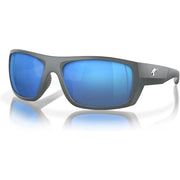 Fin-Nor Pinder Sunglasses - Matte Shade Gray Frame/Blue Mirror Gray PC Lens