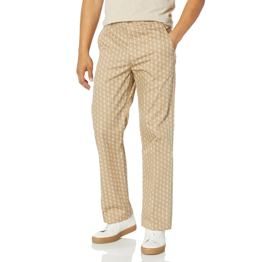 SZ 32, Lacoste Men's Printed Straight Leg Chino Pant